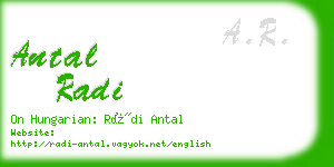 antal radi business card